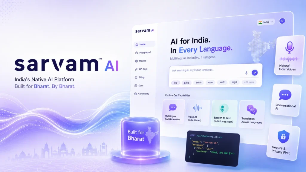 Sarvam AI (The Ultimate Pick for Regional & Mixed Languages)