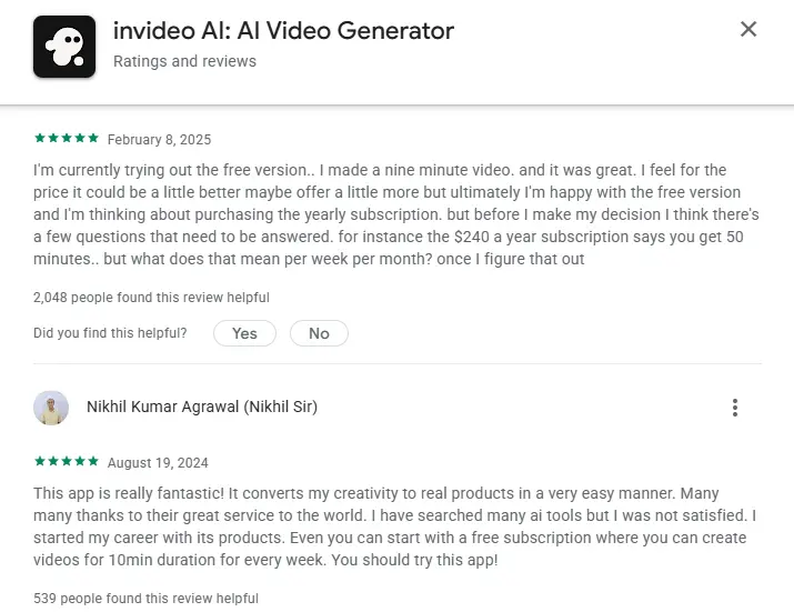 real user review invideo